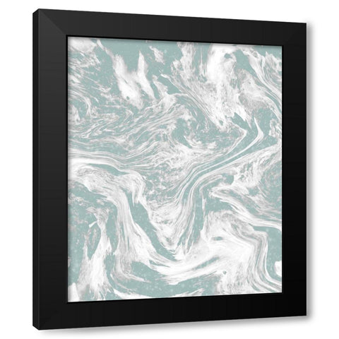 Sparkle Marble 3 Black Modern Wood Framed Art Print with Double Matting by Kimberly, Allen