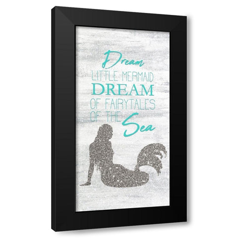Mermaid Dreams 1 Black Modern Wood Framed Art Print by Kimberly, Allen