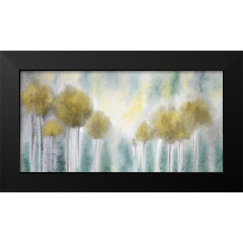 Yellow Grove Black Modern Wood Framed Art Print by Kimberly, Allen