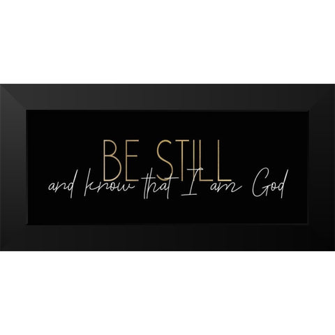 Be Still 1 Black Modern Wood Framed Art Print by Kimberly, Allen
