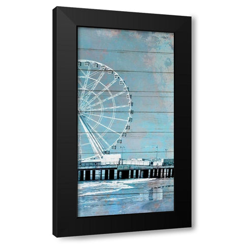 A Day at the Beach 2 Black Modern Wood Framed Art Print with Double Matting by Kimberly, Allen