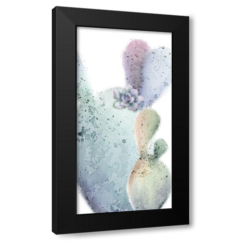 Succulent Speckled 1 Black Modern Wood Framed Art Print by Kimberly, Allen