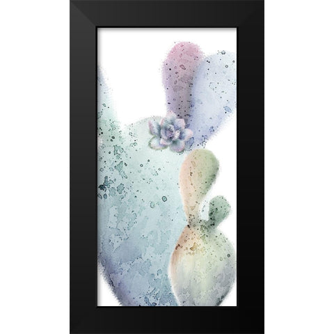 Succulent Speckled 1 Black Modern Wood Framed Art Print by Kimberly, Allen
