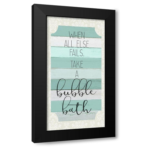 Bubble Bath 1 Black Modern Wood Framed Art Print with Double Matting by Kimberly, Allen