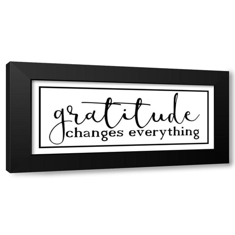 Gratitude Changes v2 Black Modern Wood Framed Art Print with Double Matting by Kimberly, Allen