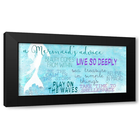 Mermaids 6 Black Modern Wood Framed Art Print by Kimberly, Allen