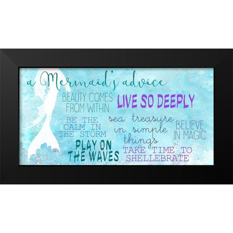 Mermaids 6 Black Modern Wood Framed Art Print by Kimberly, Allen
