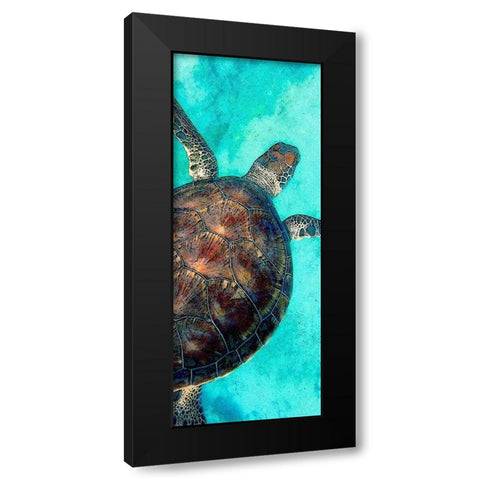 Sea Turtle 2 Black Modern Wood Framed Art Print with Double Matting by Allen, Kimberly