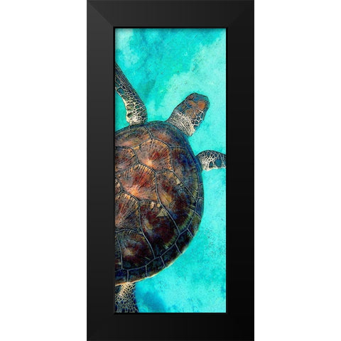 Sea Turtle 2 Black Modern Wood Framed Art Print by Allen, Kimberly