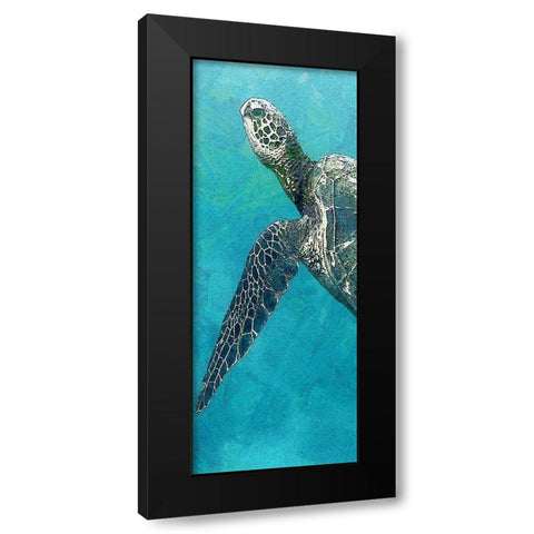 Sea Turtle 3 Black Modern Wood Framed Art Print with Double Matting by Allen, Kimberly