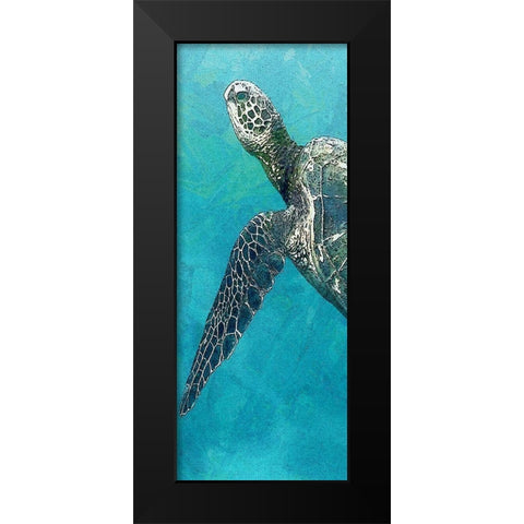 Sea Turtle 3 Black Modern Wood Framed Art Print by Allen, Kimberly