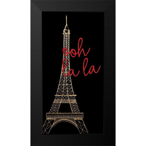 I Love Paris 3 V2 Black Modern Wood Framed Art Print by Allen, Kimberly