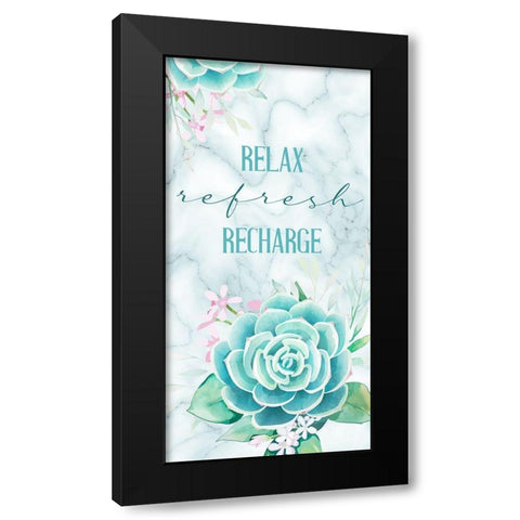Relax Recharge 1 V2 Black Modern Wood Framed Art Print with Double Matting by Allen, Kimberly