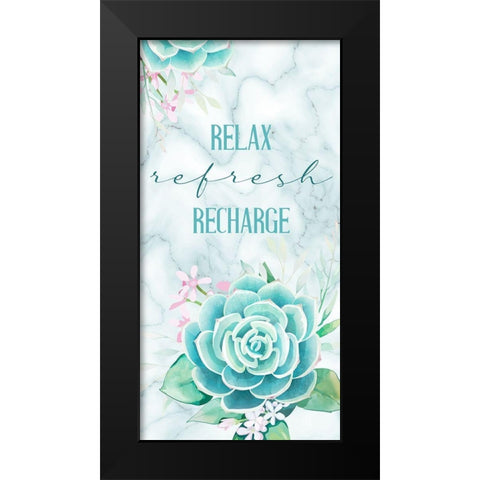 Relax Recharge 1 V2 Black Modern Wood Framed Art Print by Allen, Kimberly