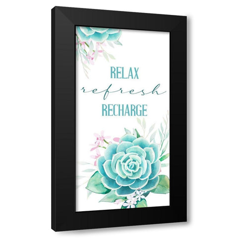 Relax Recharge 1 Black Modern Wood Framed Art Print by Allen, Kimberly