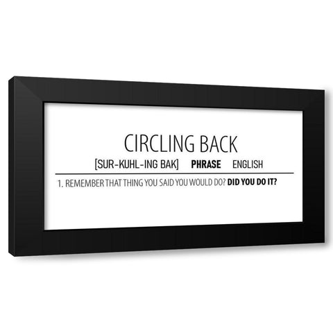 Circling Back Black Modern Wood Framed Art Print with Double Matting by Allen, Kimberly