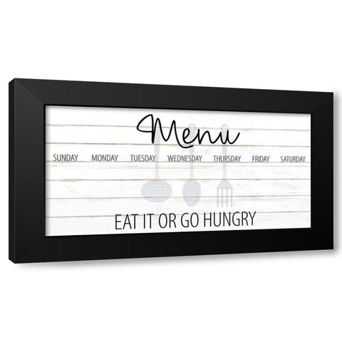 Menu Black Modern Wood Framed Art Print with Double Matting by Allen, Kimberly