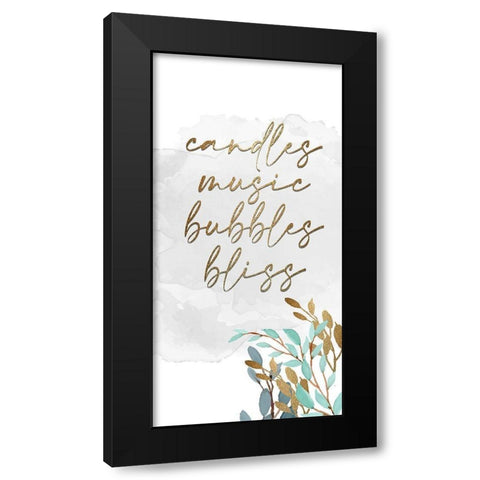 Candles and Music 6 Black Modern Wood Framed Art Print by Allen, Kimberly