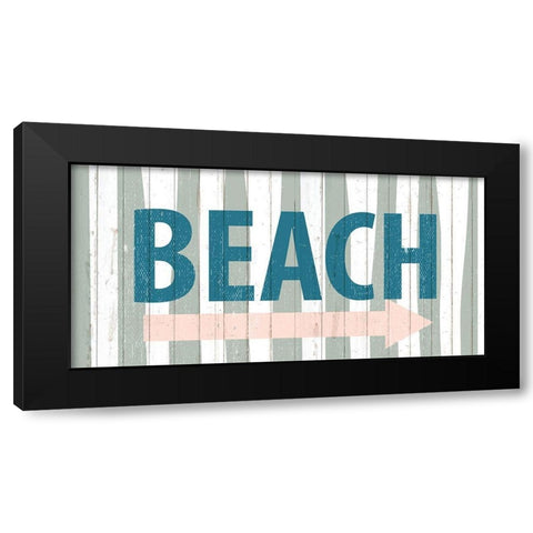 Beach Arrow Black Modern Wood Framed Art Print by Allen, Kimberly