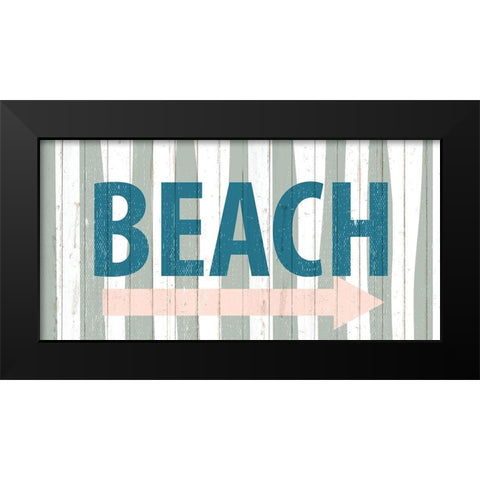 Beach Arrow Black Modern Wood Framed Art Print by Allen, Kimberly