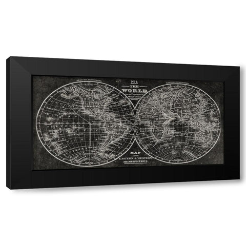 Eastern and Western Hemispheres Black Modern Wood Framed Art Print with Double Matting by Allen, Kimberly