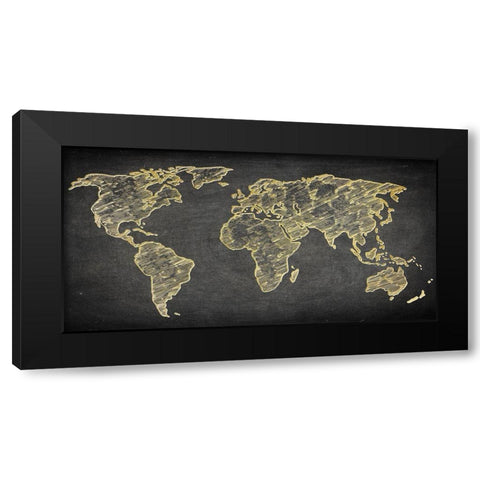 The World Black Modern Wood Framed Art Print with Double Matting by Allen, Kimberly