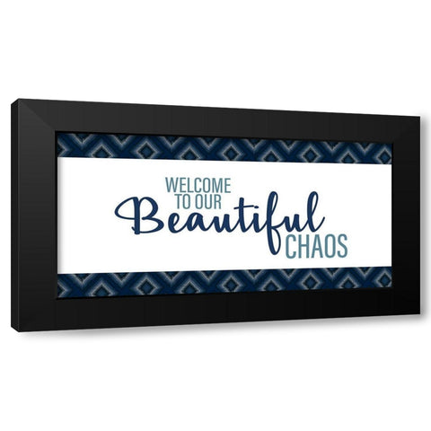 Chaos Black Modern Wood Framed Art Print by Allen, Kimberly