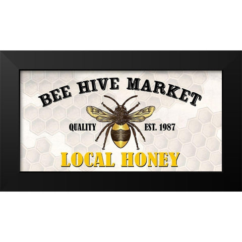 Bee Hive Market 2 Black Modern Wood Framed Art Print by Allen, Kimberly