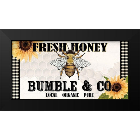 Fresh Honey Black Modern Wood Framed Art Print by Allen, Kimberly