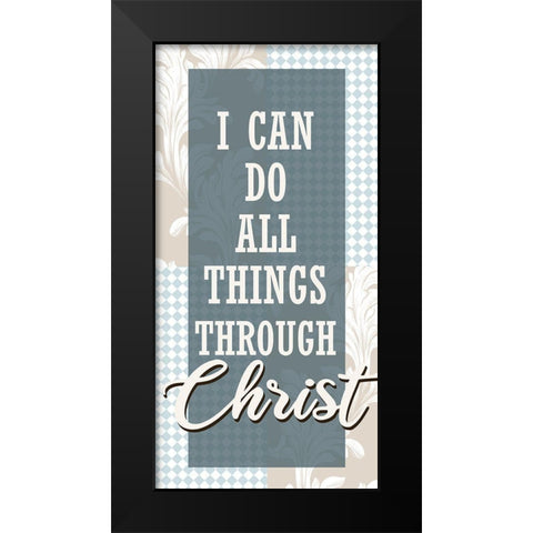 All Things 1 Black Modern Wood Framed Art Print by Allen, Kimberly