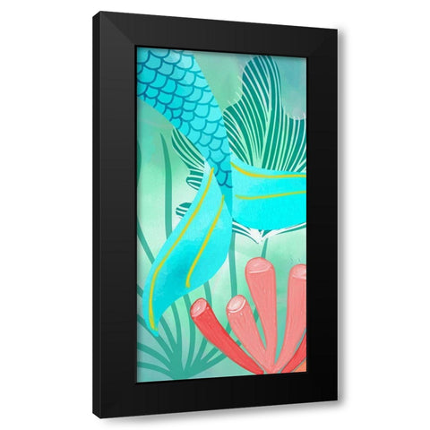 Mermaid Tail 2 Black Modern Wood Framed Art Print by Allen, Kimberly