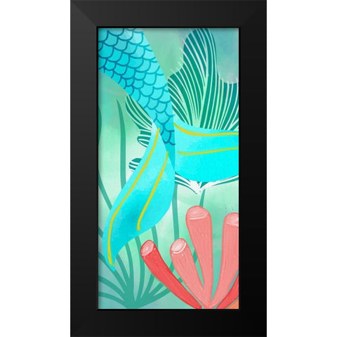 Mermaid Tail 2 Black Modern Wood Framed Art Print by Allen, Kimberly