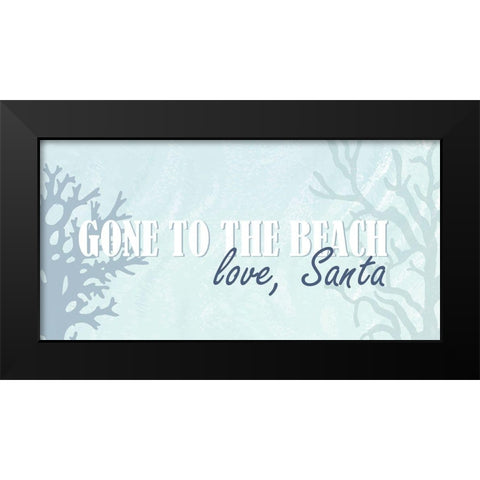 Gone To The Beach Black Modern Wood Framed Art Print by Allen, Kimberly