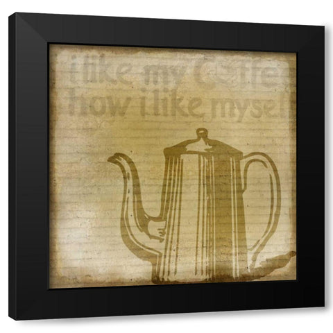 Coffee 2 Black Modern Wood Framed Art Print by Allen, Kimberly