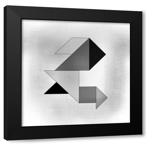 Geo 1 Black Modern Wood Framed Art Print by Allen, Kimberly