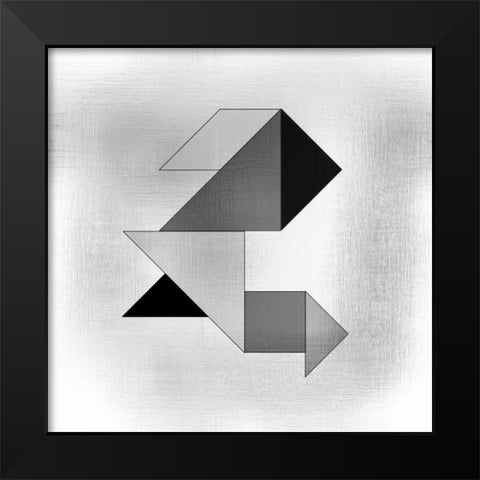 Geo 1 Black Modern Wood Framed Art Print by Allen, Kimberly