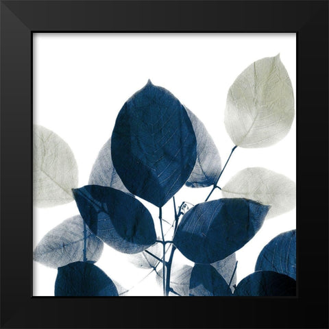 Midnight Leaves 1 Black Modern Wood Framed Art Print by Kimberly, Allen