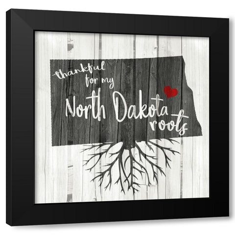 ND Roots Black Modern Wood Framed Art Print by Kimberly, Allen