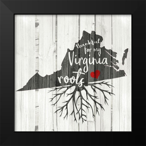 VA Roots Black Modern Wood Framed Art Print by Kimberly, Allen