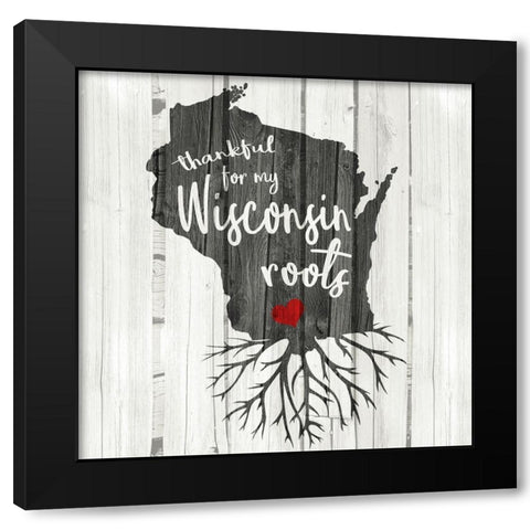 WI Roots Black Modern Wood Framed Art Print with Double Matting by Kimberly, Allen