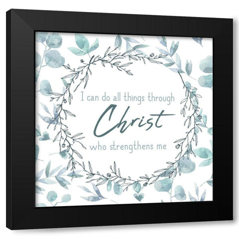 I can Do All Things Black Modern Wood Framed Art Print with Double Matting by Kimberly, Allen