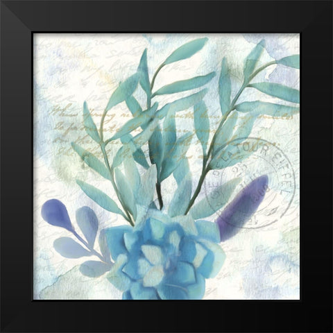 Watercolor Floral 1 Black Modern Wood Framed Art Print by Kimberly, Allen