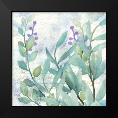 Watercolor Floral 2 Black Modern Wood Framed Art Print by Kimberly, Allen