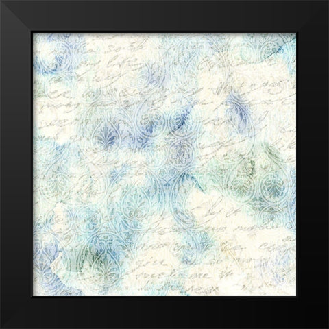 Watercolor Floral Pattern Black Modern Wood Framed Art Print by Kimberly, Allen