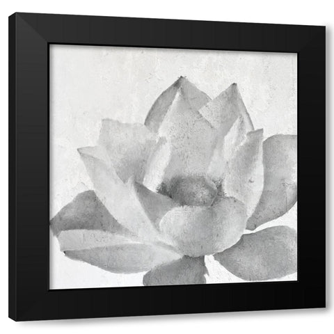 Lotus 3 Black Modern Wood Framed Art Print with Double Matting by Kimberly, Allen