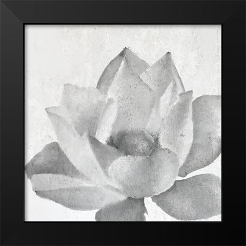 Lotus 3 Black Modern Wood Framed Art Print by Kimberly, Allen