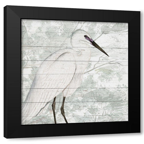 On the Shore 1 square Black Modern Wood Framed Art Print with Double Matting by Kimberly, Allen