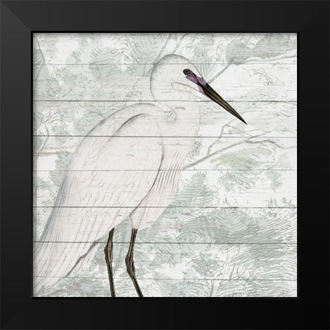 On the Shore 1 square Black Modern Wood Framed Art Print by Kimberly, Allen