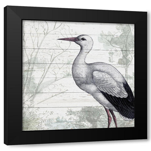 On the Shore 2 square Black Modern Wood Framed Art Print by Kimberly, Allen
