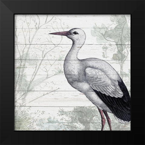 On the Shore 2 square Black Modern Wood Framed Art Print by Kimberly, Allen